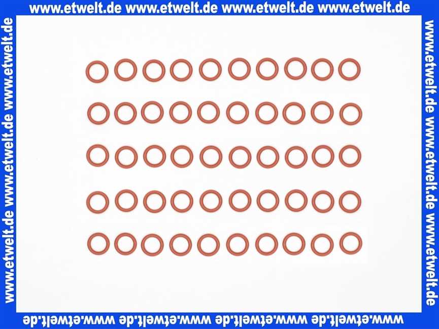 O-Ring Dichtung Dichtring 18,00x3,00 mm Silikon 70°Shore rot (50 Stück)