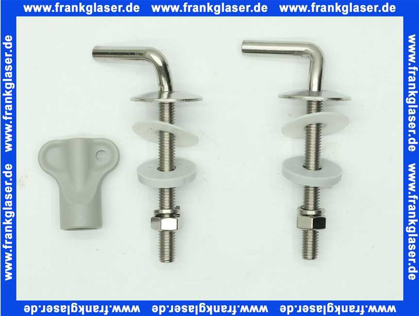 792840100 Pagette Metallbefestigung verchromt f.Exklusiv Klosettsitz gerade