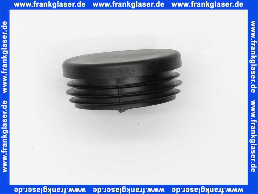 Stopfen mit Lamellen für Rundrohre 42 mm Außendurchmesser Polyethylen schwarz Wandstärke Rohr 1-2 mm Einsteckhöhe 11,5 mm Kopf 5 mm stark