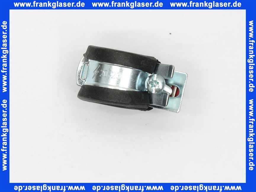 Rohrschelle 20-23 mit Gummieinlage und 8mm Gewindeanschluss