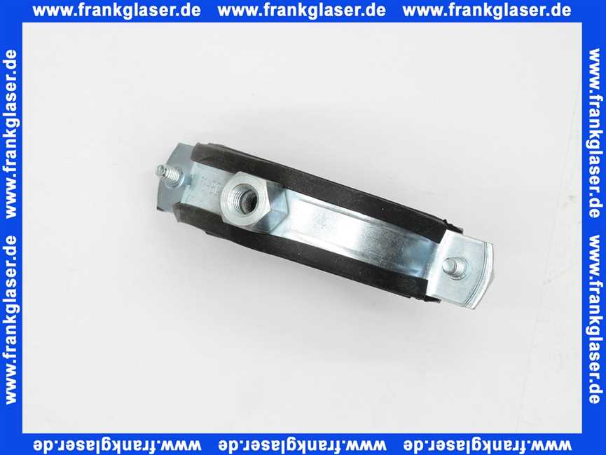Rohrschelle 73-80 mit Gummieinlage und 8mm Gewindeanschluss