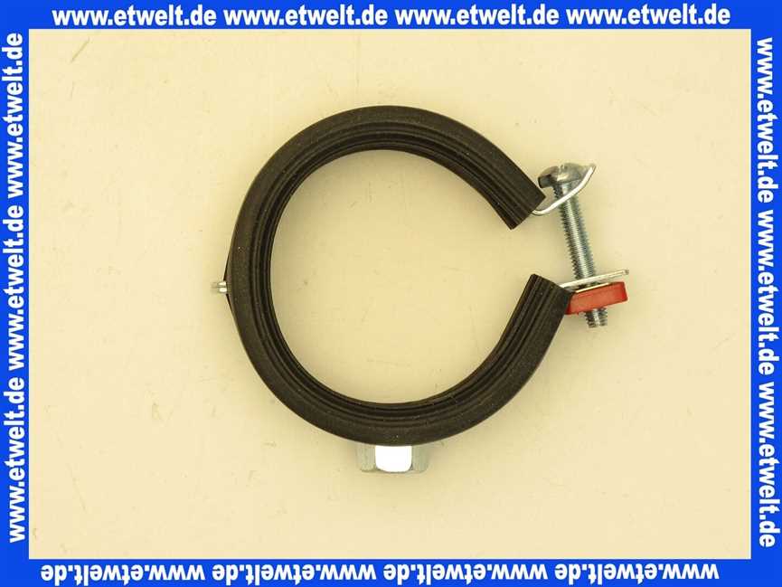Rohrschelle 88-92 mit Gummieinlage und 8mm/10mm Gewindeanschluss