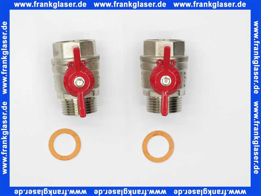 Rotex Kugelhahn-Set, ASH3, 2 St./VPE für RMX, 1 IG x 1 AG ESHUTOFVALVEA