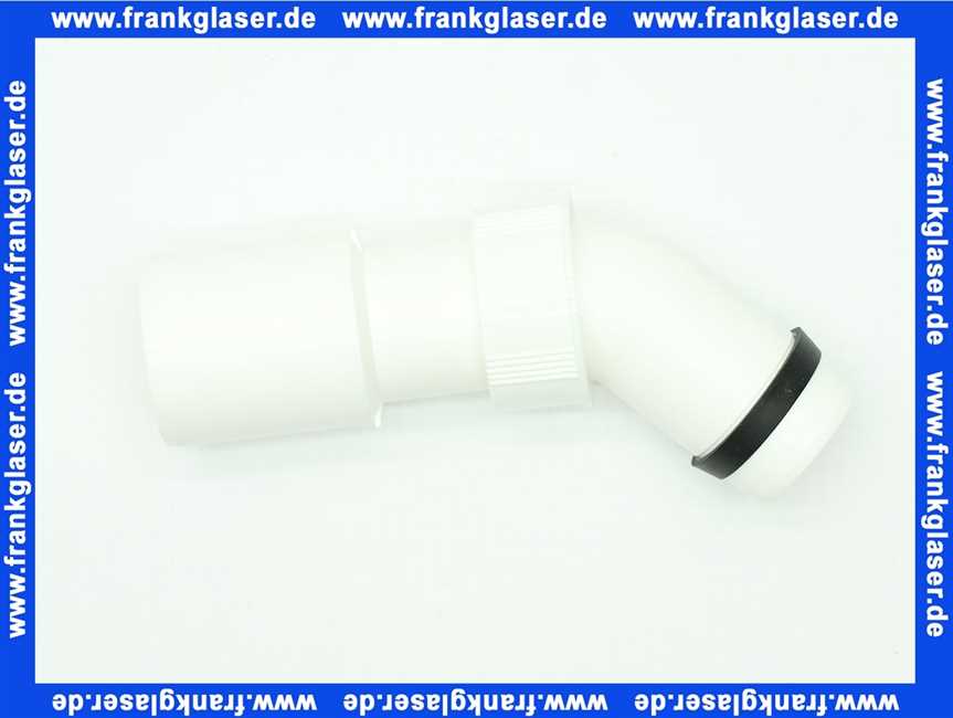 01173000000 Sanit Abgangswinkel mit Überwurfmutter, Kegelring und Gleitring, für Ablaufarmaturen von Bade-und Brausewannen