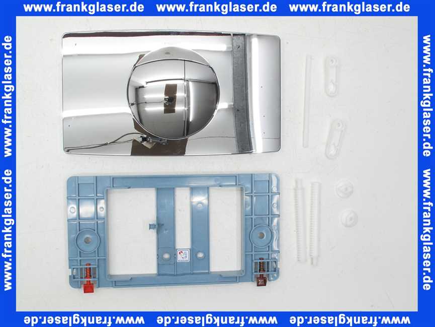 1601881 SANIT Betätigungsplatte L für 2-Mengenspülung, chrom