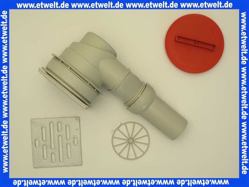 3404300 SANIT Duschablauf für Duschbord 823/BW waagerechter Abgang, DN 50