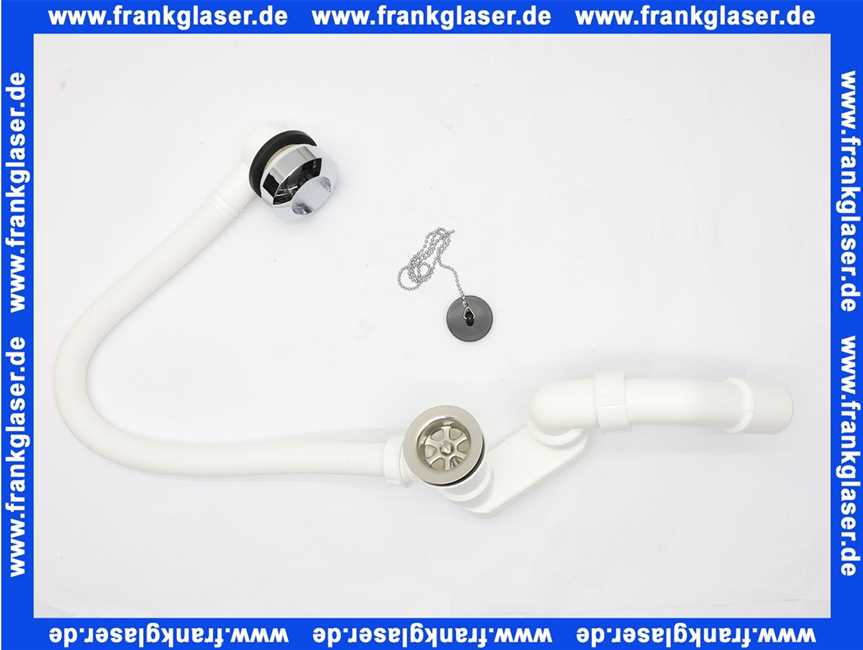 3503800 SANIT Badewannen Ab-und Überlaufgarnitur 833 mit Klemmrosette und Stopfen,40/50mm