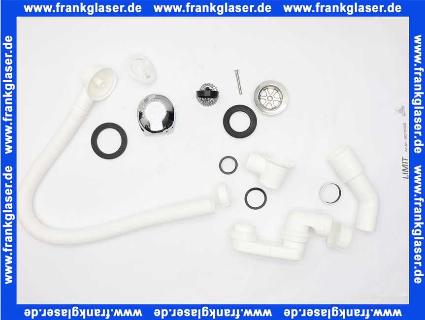 3503800 SANIT Badewannen Ab-und Überlaufgarnitur 833 mit Klemmrosette und Stopfen,40/50mm