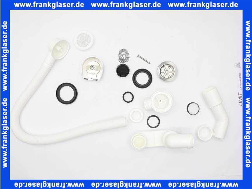 3503800 SANIT Badewannen Ab-und Überlaufgarnitur 833 mit Klemmrosette und Stopfen,40/50mm