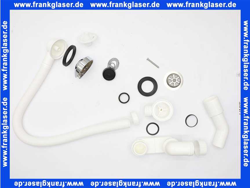 3503800 SANIT Badewannen Ab-und Überlaufgarnitur 833 mit Klemmrosette und Stopfen,40/50mm