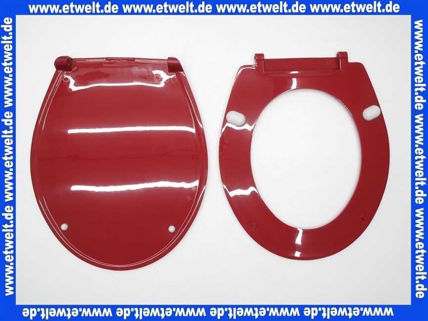 5603884 SANIT WC-Sitz 4002, Edelstahlscharnier Sicherheitsverschraubung, rot RAL 3003