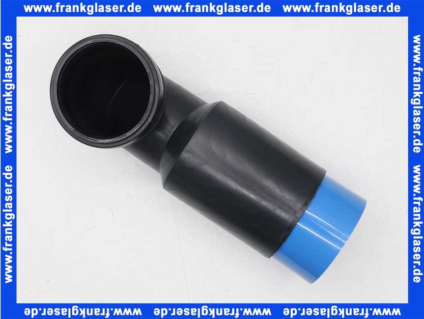 5890100 SANIT WC-Anschlussbogen 90 Gr, DN 90/ DN 100, 1-fach verstellbar, schwarz