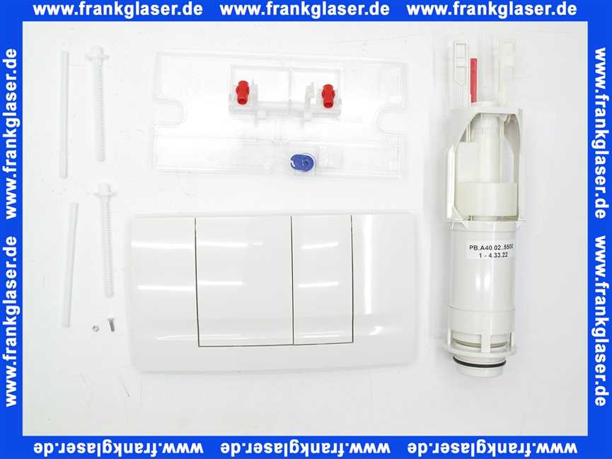 Sanit Friabloc Umrüstset Umbausatz Modernisierungsset für Friatec UP Spülkasten auf Modell F 102 mit Betätigungsplatte F102 weiß-alpin 73.308.01..0000