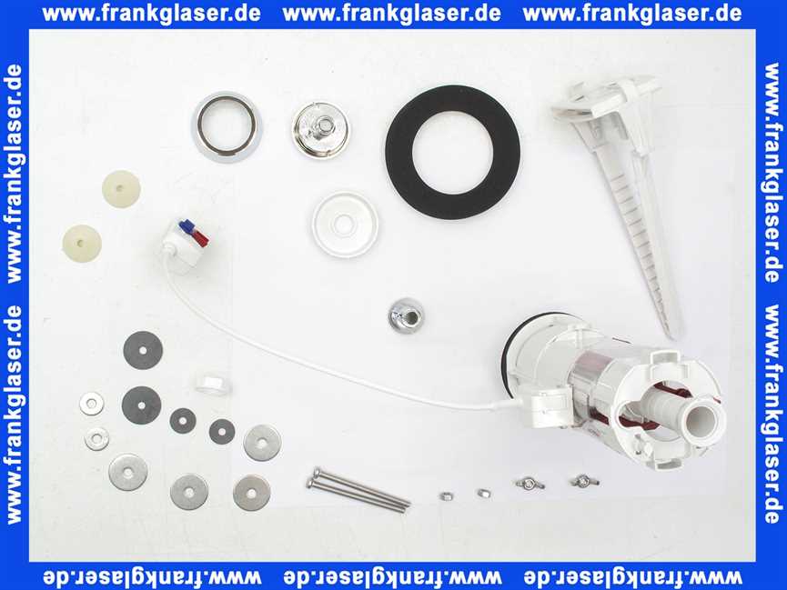 9323381 SANIT Druck Garnitur 945-18/38 D mit Deckelbefestigung für aufgesetzte porz. Spülkästen, chrom