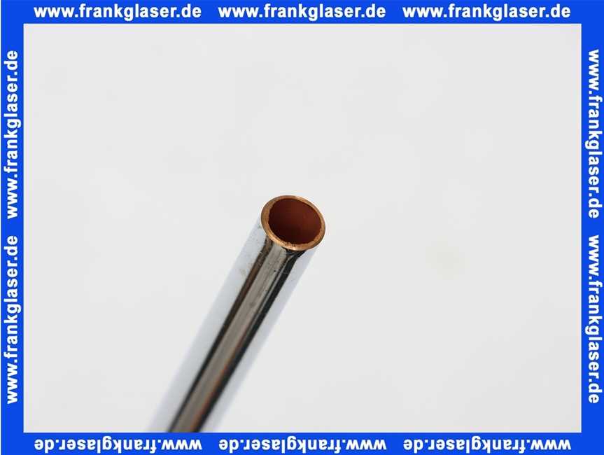 487080699 Schell Kupferrohr 10mm, 300mm lang, beidersets glatt, verchromt