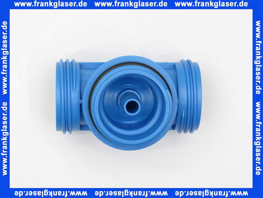 Schütz T-Stück DN50 blau mit Fülldüse d:11+3 Dtg. f. Reihenaufstellung 505056