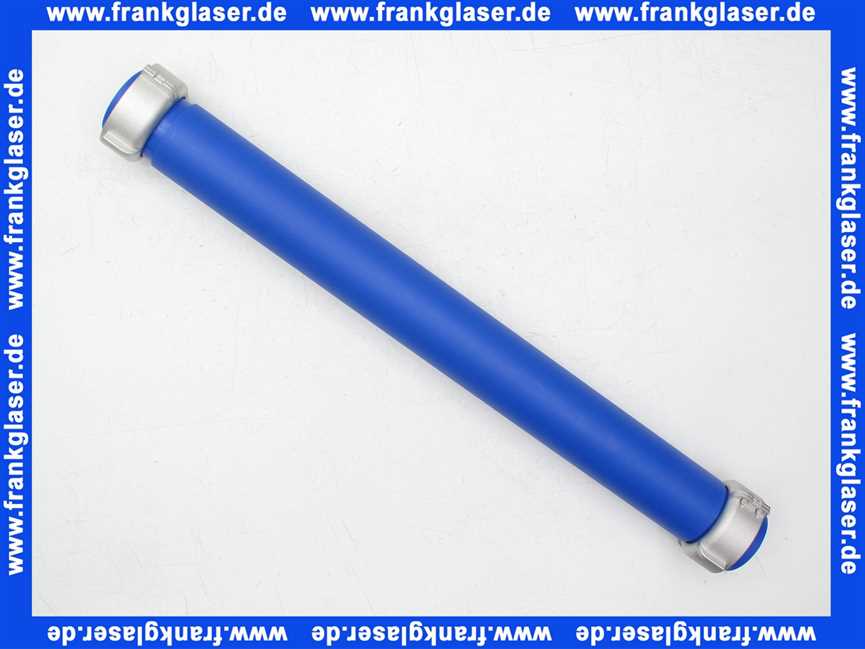 Schütz Befüllleitung blau / mit Alu-Mutter/DN50/649mm lang BTV1000-2000l 680184