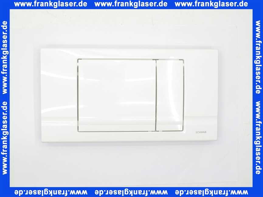 227179 Schwab komplette Betätigungsplatte RIVA DUO weiß, Zweimengen, für UP182 Spülkasten