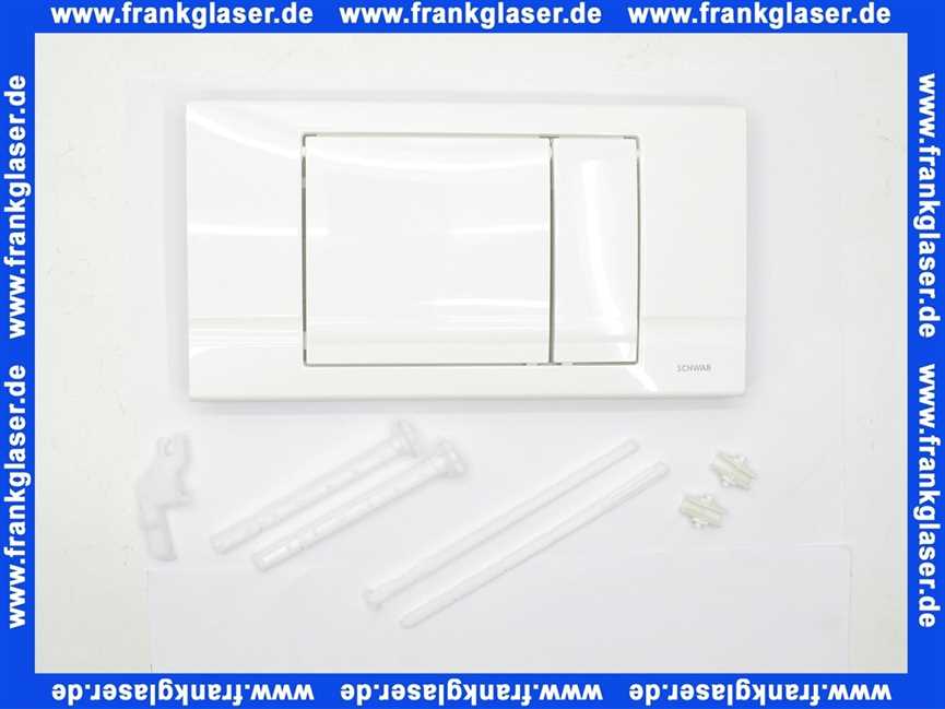 227179 Schwab komplette Betätigungsplatte RIVA DUO weiß, Zweimengen, für UP182 Spülkasten