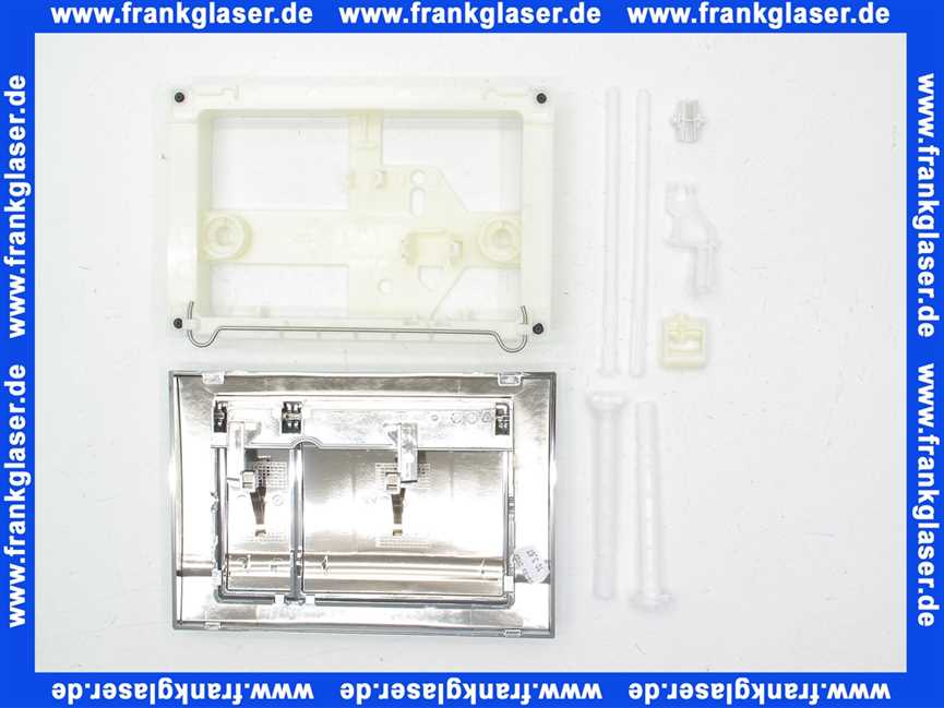 227730 Schwab komplette Betätigungsplatte RIVA DUO MINI glanz verchromt, Zweimenge