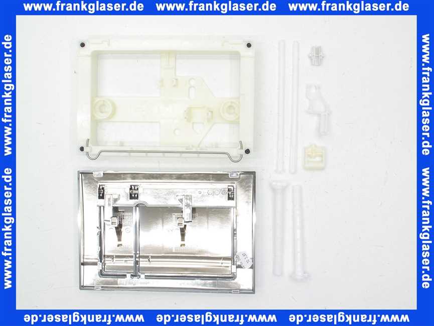 227730 Schwab komplette Betätigungsplatte RIVA DUO MINI glanz verchromt, Zweimenge