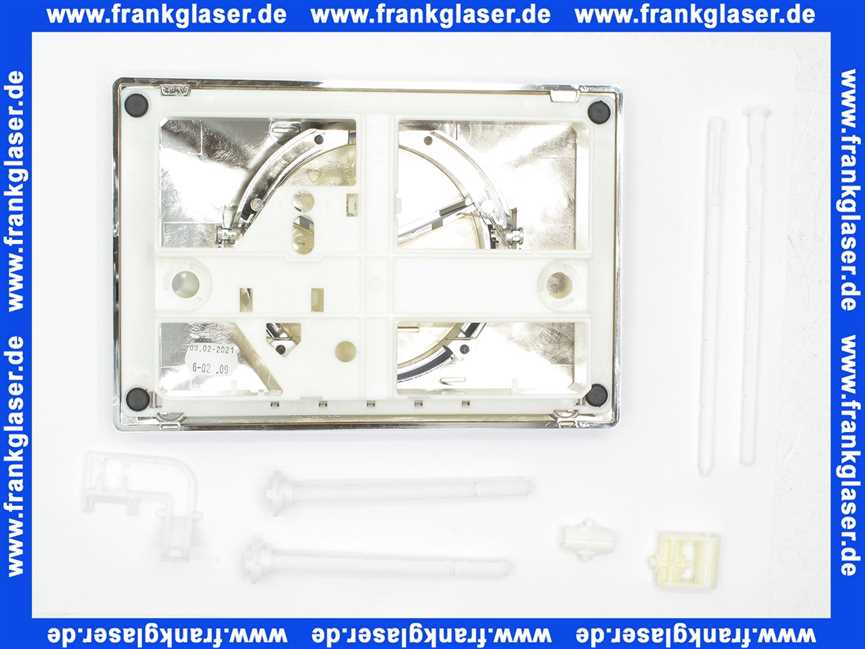 227753 Schwab komplette Betätigungsplatte POINT DUO glanz verchromt, Zweimenge