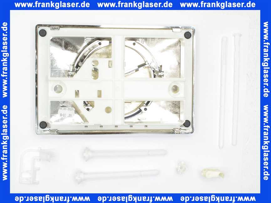 227753 Schwab komplette Betätigungsplatte POINT DUO glanz verchromt, Zweimenge