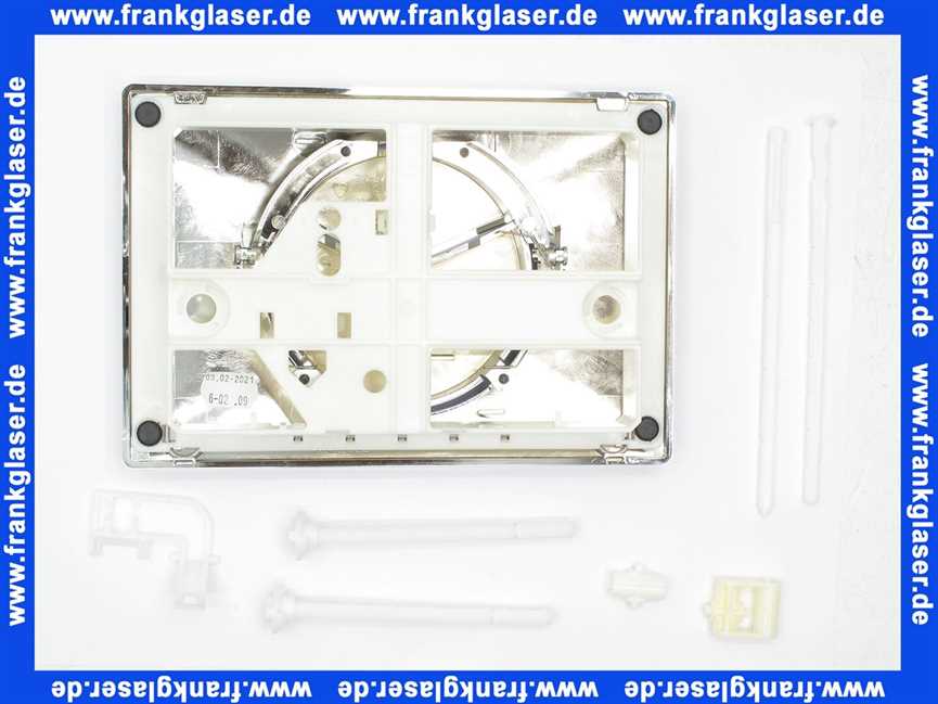 227753 Schwab komplette Betätigungsplatte POINT DUO glanz verchromt, Zweimenge