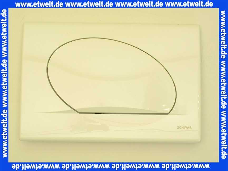 257418 Schwab komplette Betätigungsplatte OVATE weiß, Start-Stopp