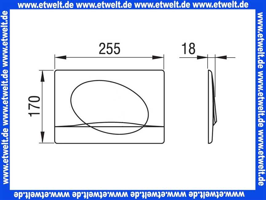 257418 Schwab komplette Betätigungsplatte OVATE weiß, Start-Stopp