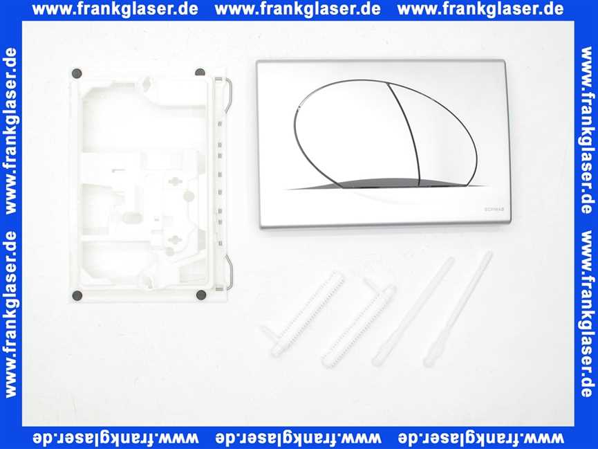 257421 Schwab komplette Betätigungsplatte OVATE DUO matt verchromt, Zweimenge