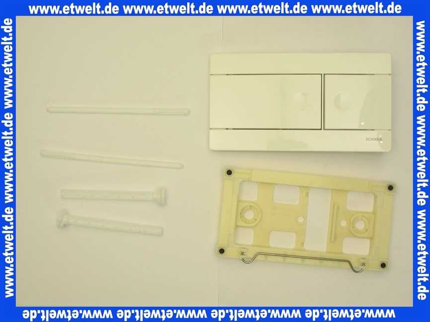 360160 Schwab komplette Betätigungsplatte LINE weiß, Zweimenge