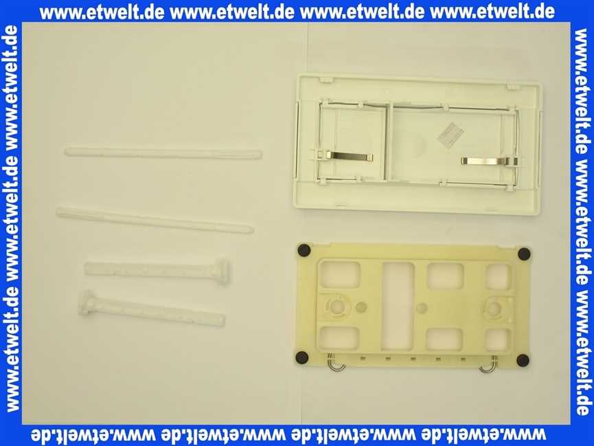 360160 Schwab komplette Betätigungsplatte LINE weiß, Zweimenge