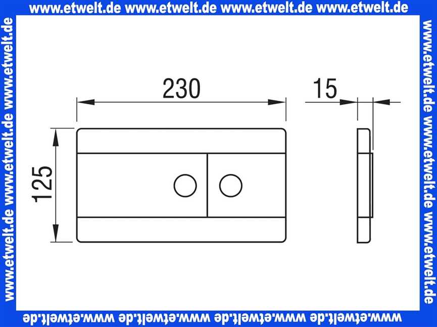 360160 Schwab komplette Betätigungsplatte LINE weiß, Zweimenge