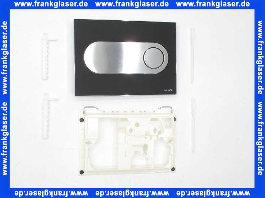 385302 Schwab komplette Betätigungsplatte CIRCLE transp. Kunststoff schwarz, Zweimenge