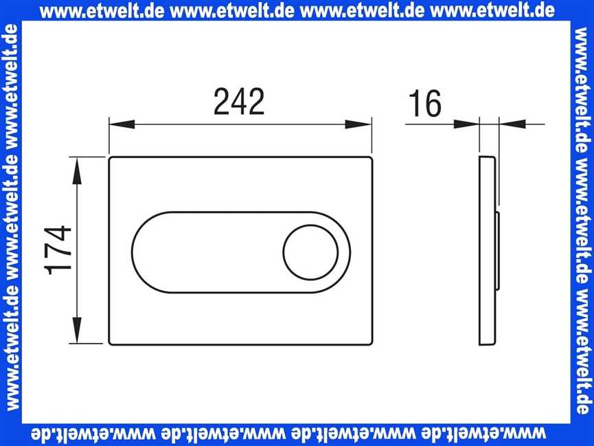 385302 Schwab komplette Betätigungsplatte CIRCLE transp. Kunststoff schwarz, Zweimenge