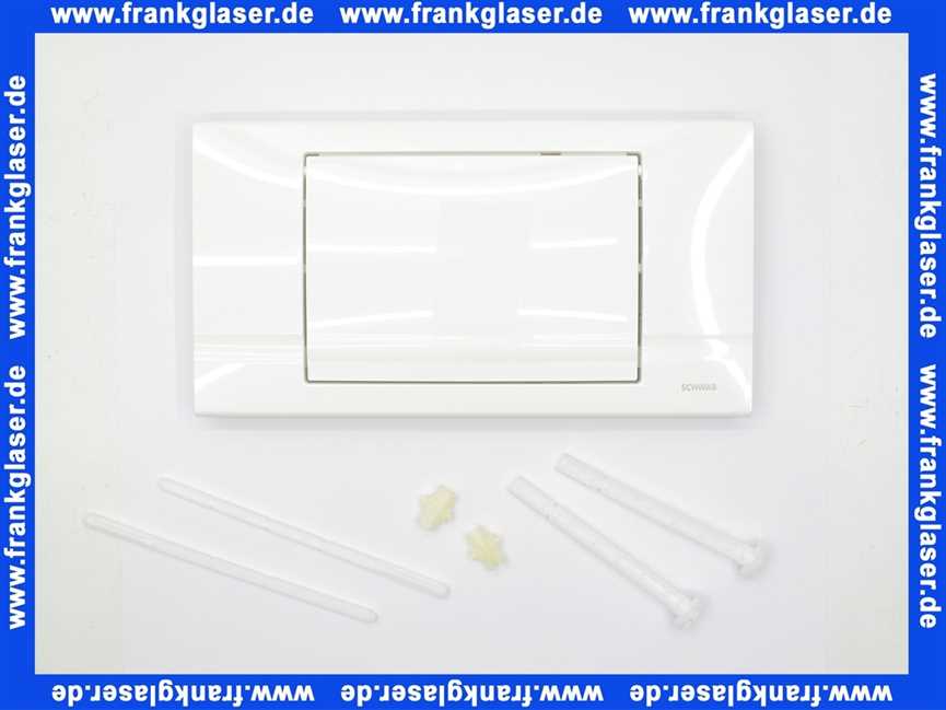 5141240 Schwab Betätigungs-Platte Abdeckplatte Drückerplatte Riva Z9110, weiss 514-1240