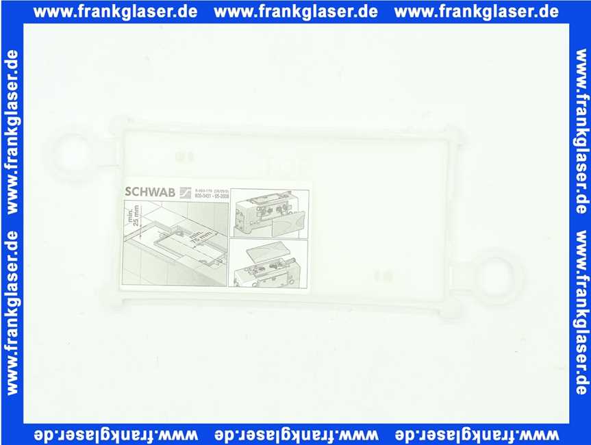 7127340 Schwab Verschlussplatte mit Haftetikett 187.000, Z1148 712-7340