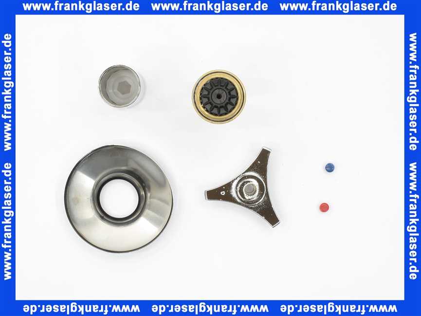 0002708 Seppelfricke Oberteil für UP-Ventil Rundstrom 2923 DN 15/20 verchromt mit Metalldreisterngriff für kalt und warm