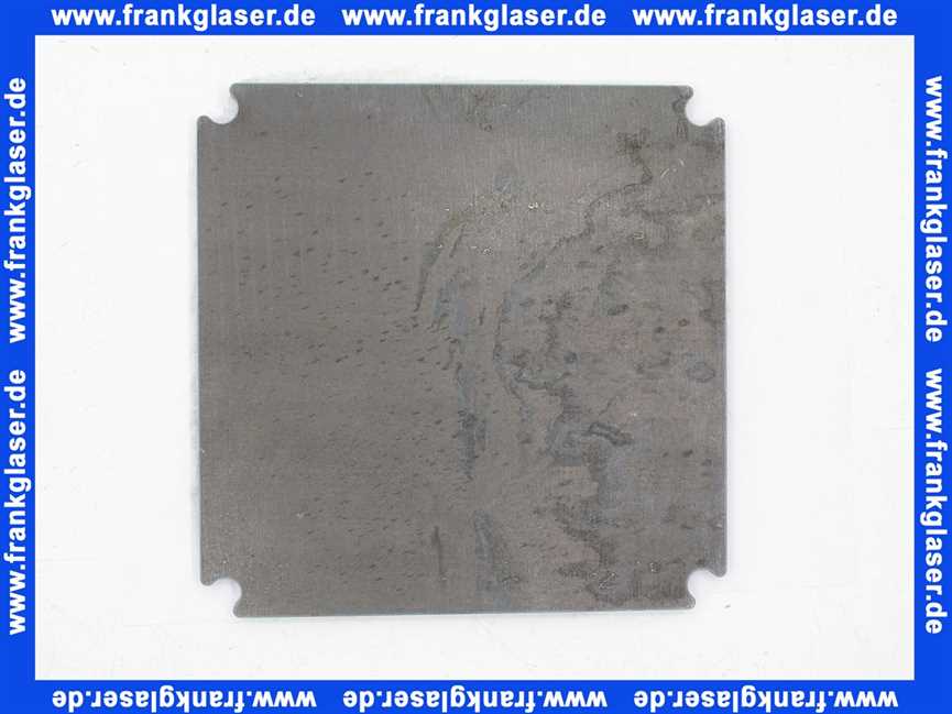 5431040 SIEGER Brennerplatte blind 8x210x210mm f. TG70/5,TG95/6,TG115/7,TG130/8,TG140/9