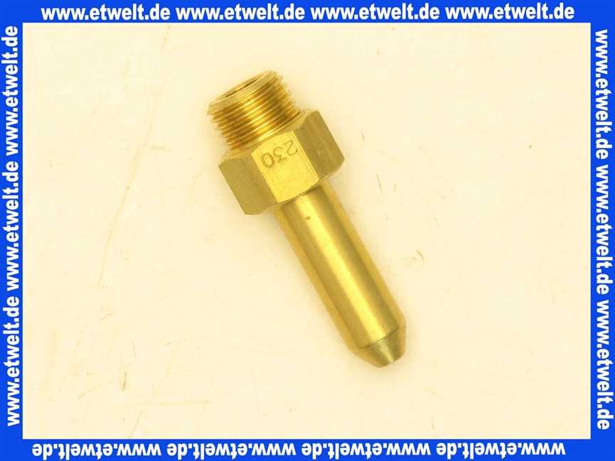 8718584463 Sieger Hauptgasdüse 2,30 Bohrung SW16 L:48 mm