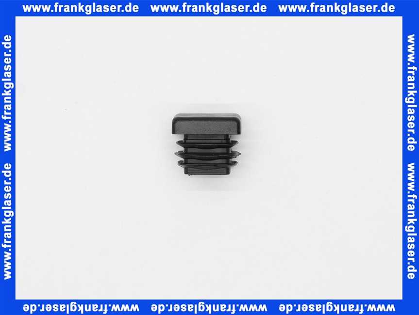 Stopfen vierkant PE schwarz 20x20mm