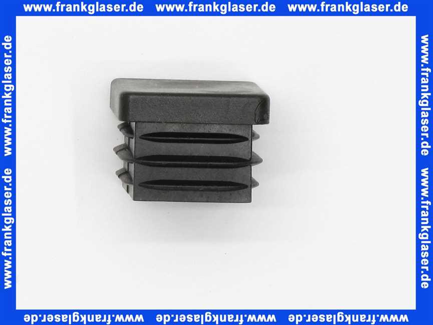 Stopfen vierkant PE schwarz 25x25mm
