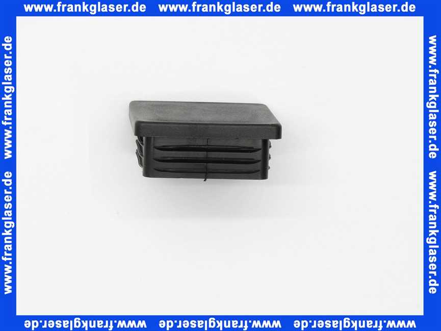 Stopfen vierkant PE schwarz 50x50mm
