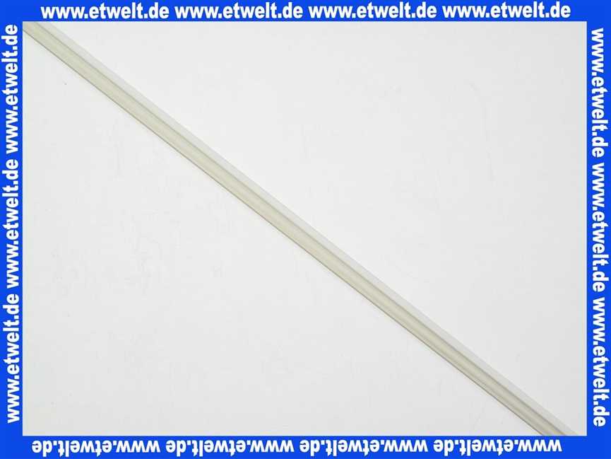 Duschkabinendichtung 1 Lippe (kurz) innen liegend 2000mm lang für ESG 6-8 mm