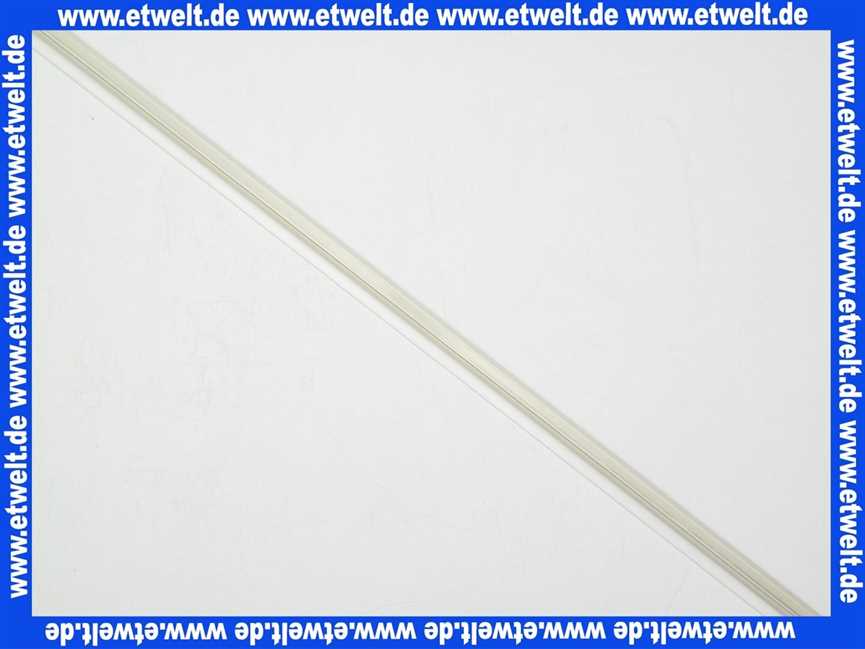 Duschkabinendichtung 1 Lippe (kurz) innen liegend 2000mm lang für ESG 6-8 mm