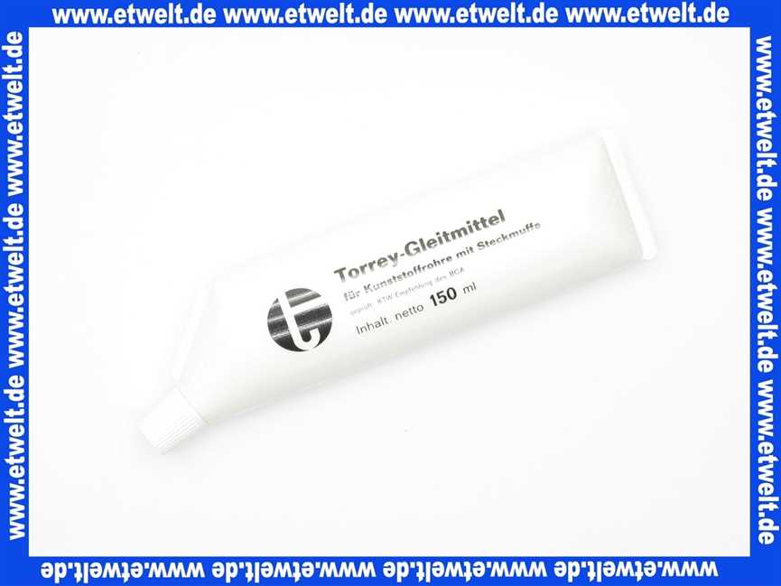 Gleitmittel 150 g für Kunststoffrohre (Paste weiß/chemisch) geprüft entsprechend den Empfehlungen des TZW