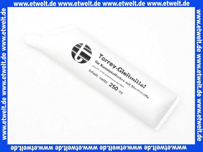 Gleitmittel 250 g für Kunststoffrohre (Paste weiß/chemisch) geprüft entsprechend den Empfehlungen des TZW , frei von Säuren und Laugen