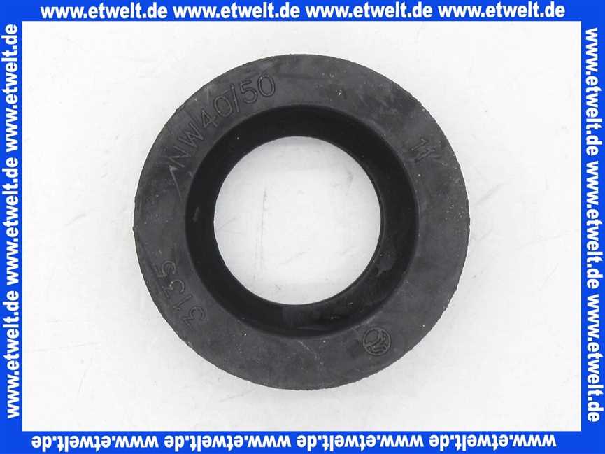 Abwasser Abfluss Gumminippel Sifon HT-Nippel 30/50 47mm 11/4 Sifonanschluss