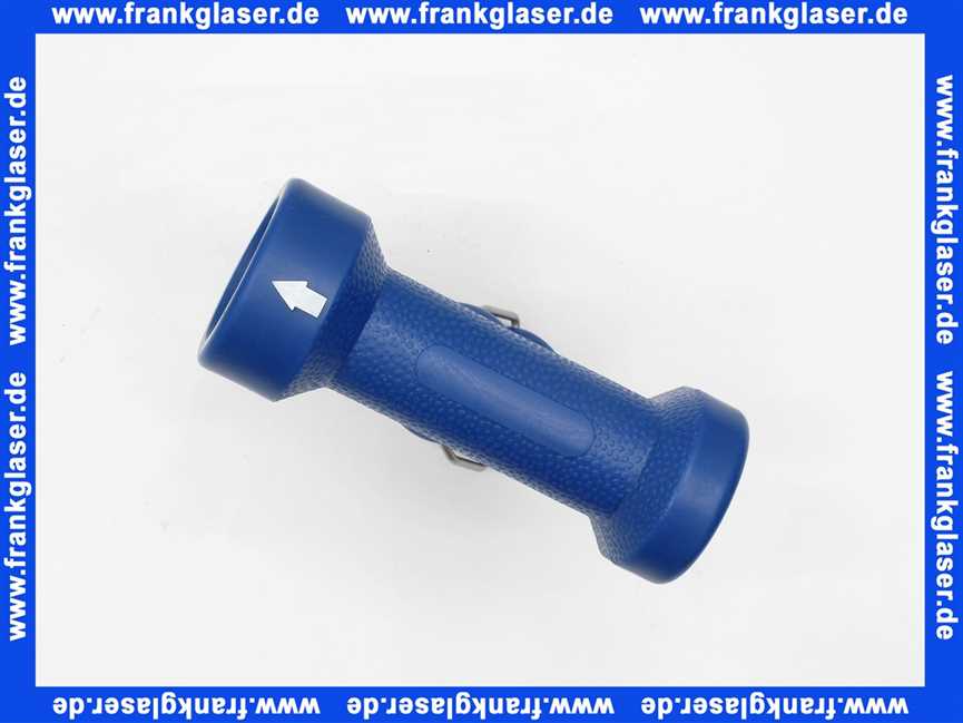 Reinigungspistole mit blauem EPDM-Schutzmantel Anschluss 1/2 Zoll Innengewinde Betriebsdruck bis 24 bar Wassertemperatur bis +50°C